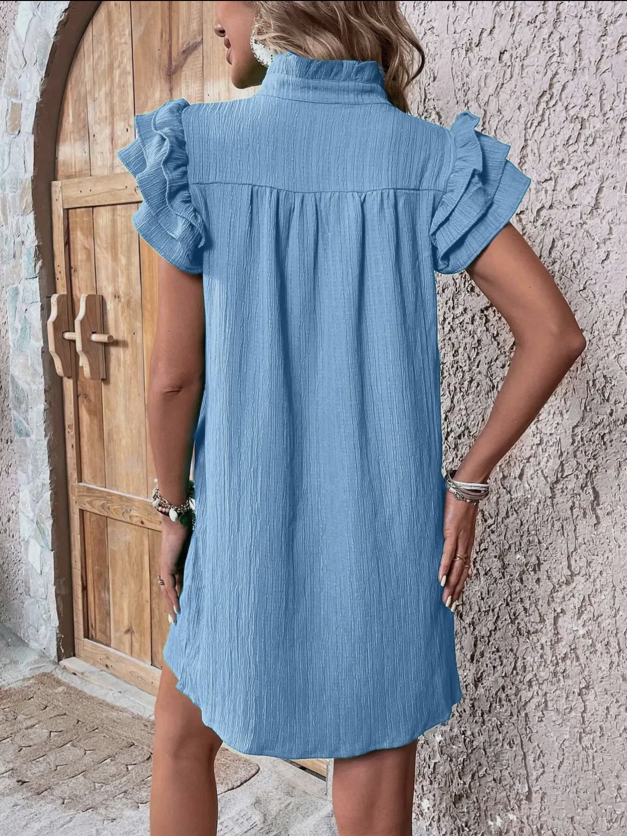 Sky Blue Lotus Dress