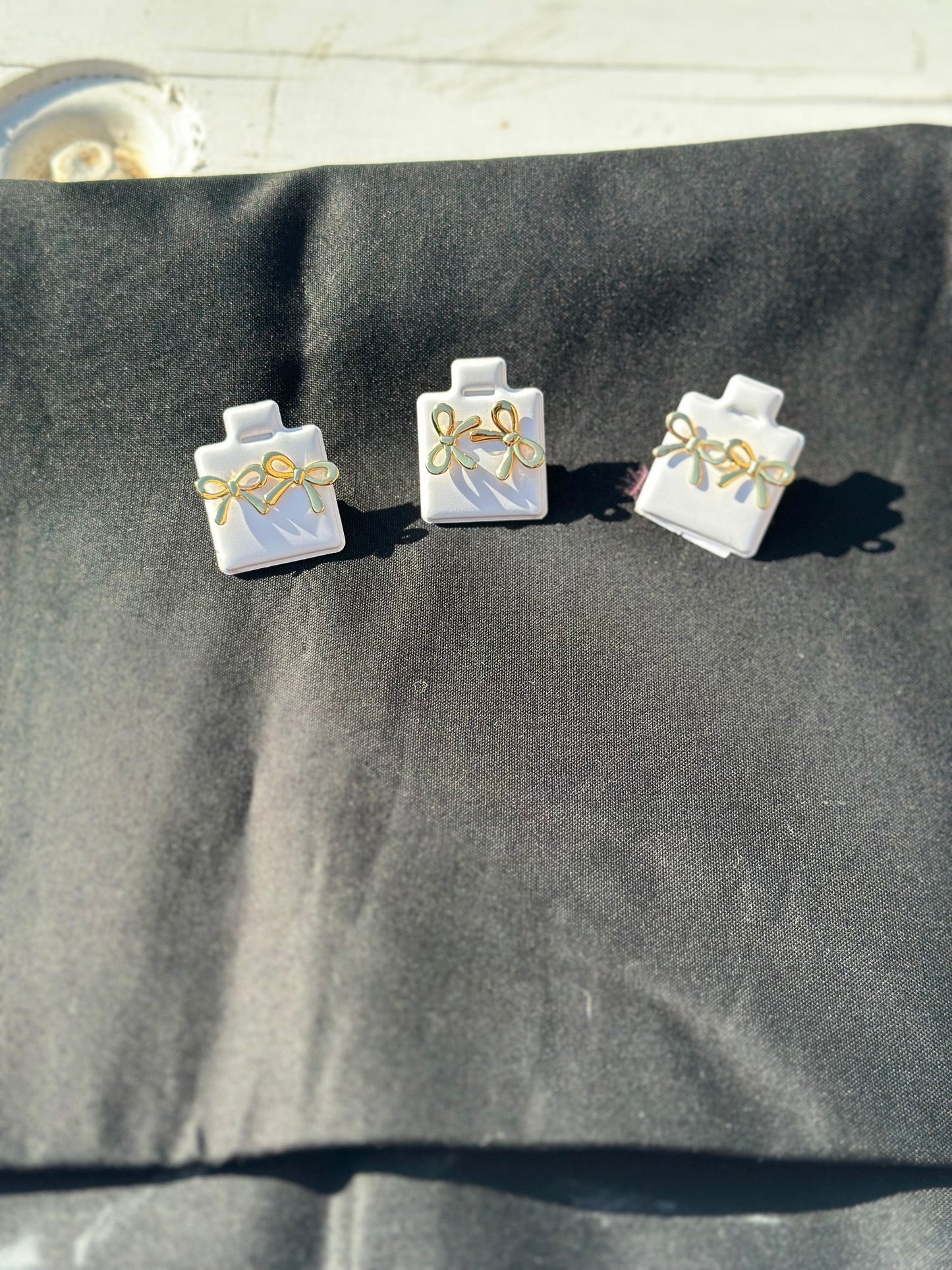Large Gold Bow Stud