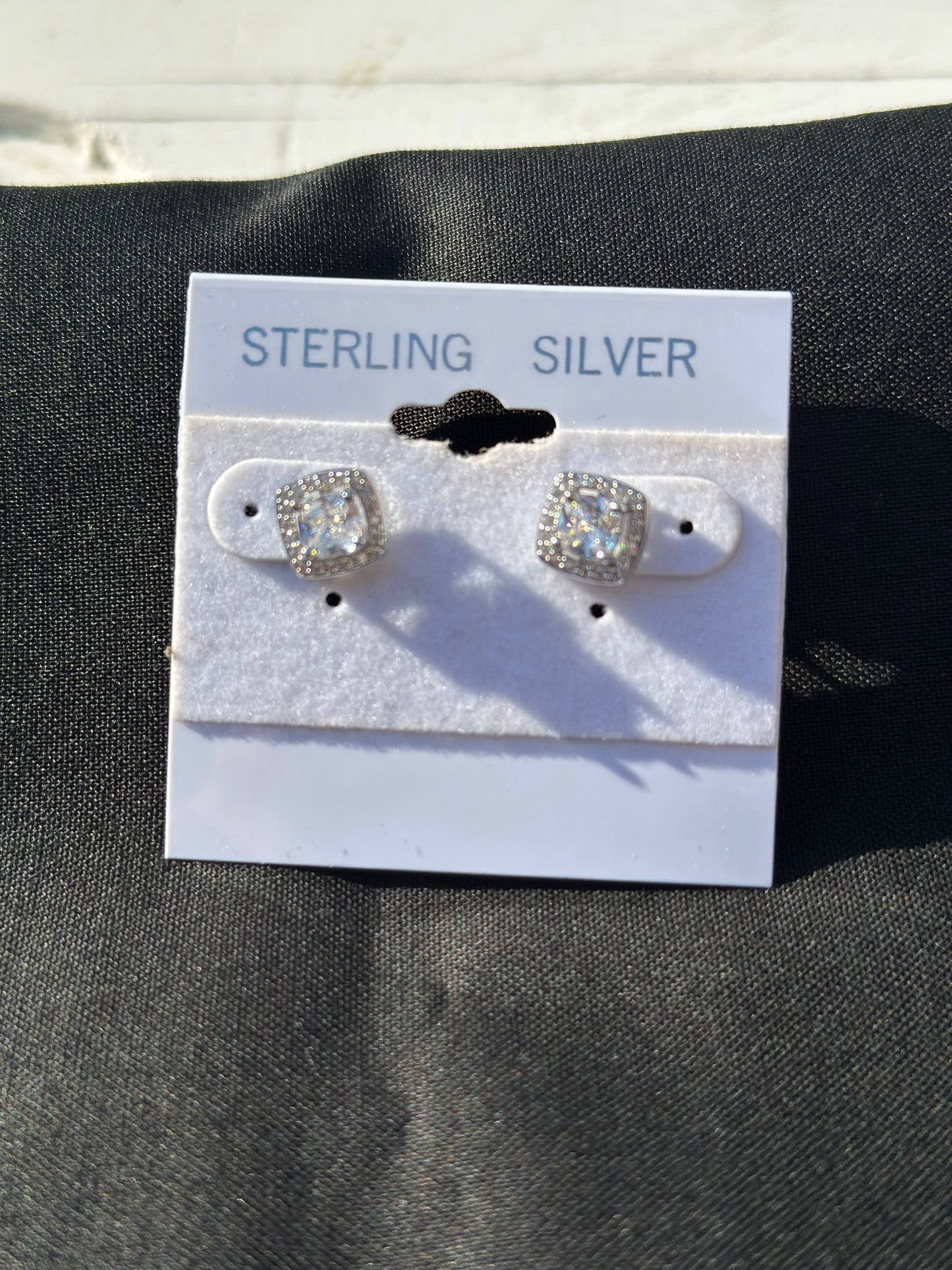 Square Pave Earrings