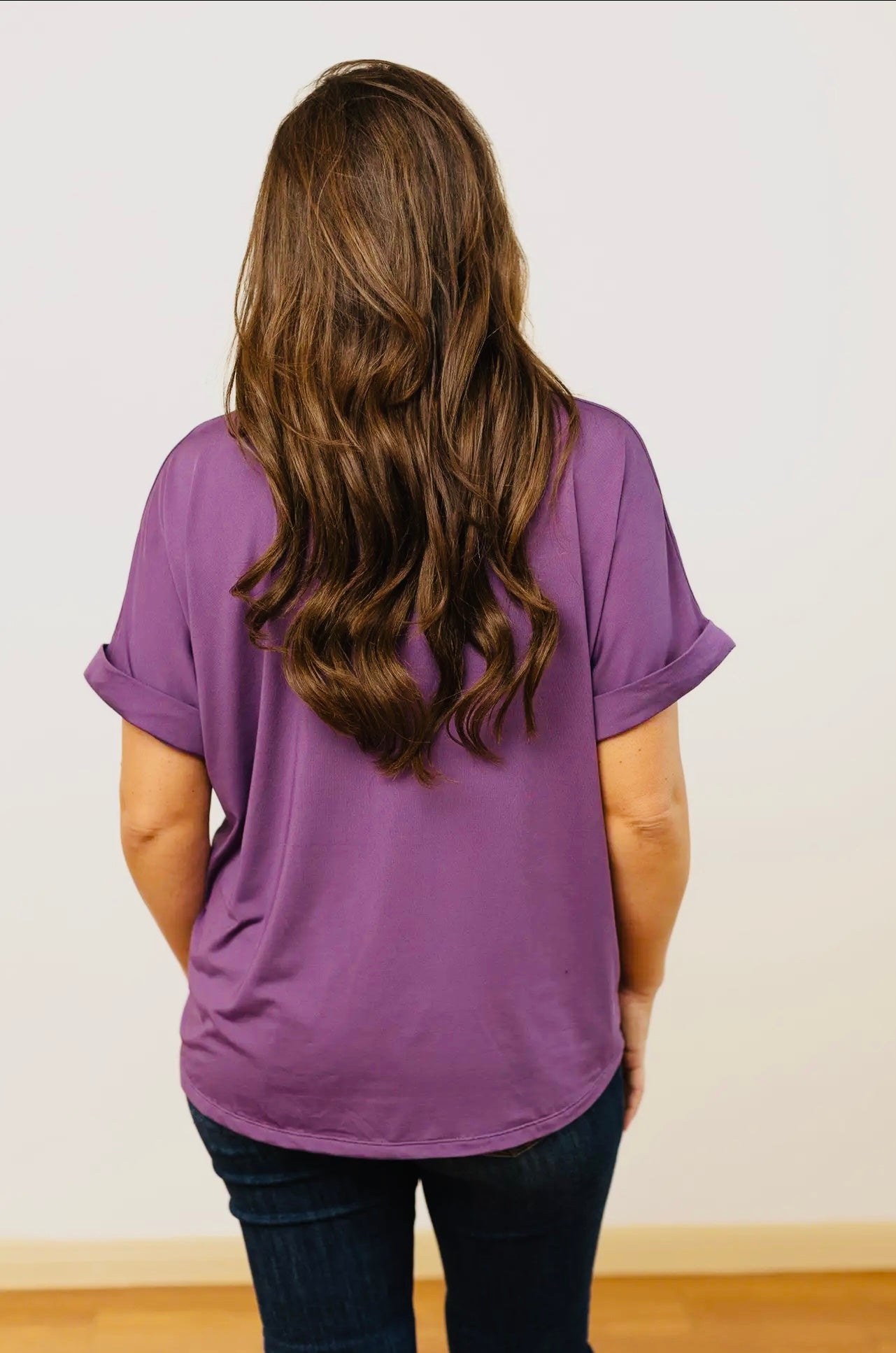 Cara Purple Collard Top