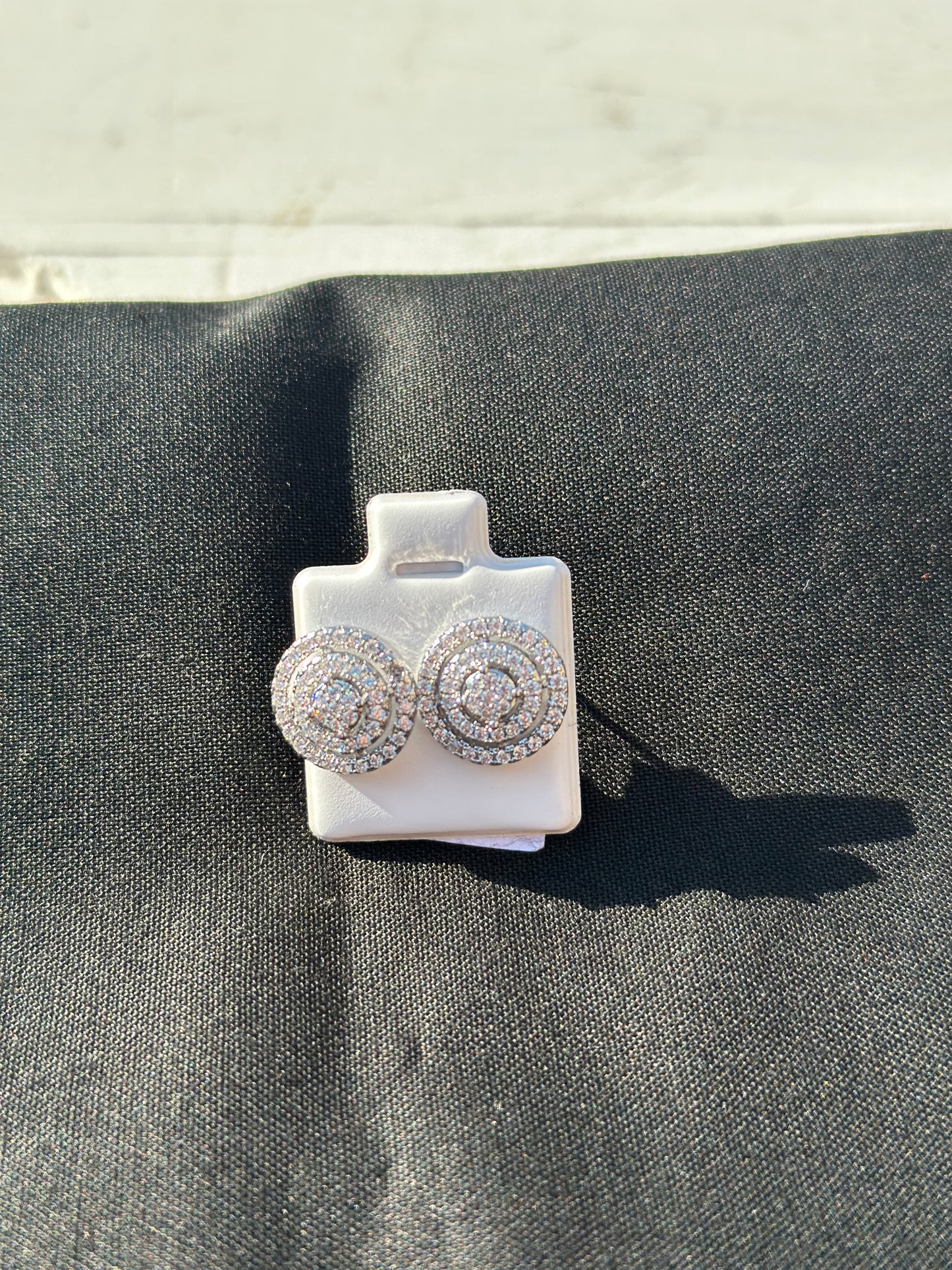 Double Pave Halo Earrings