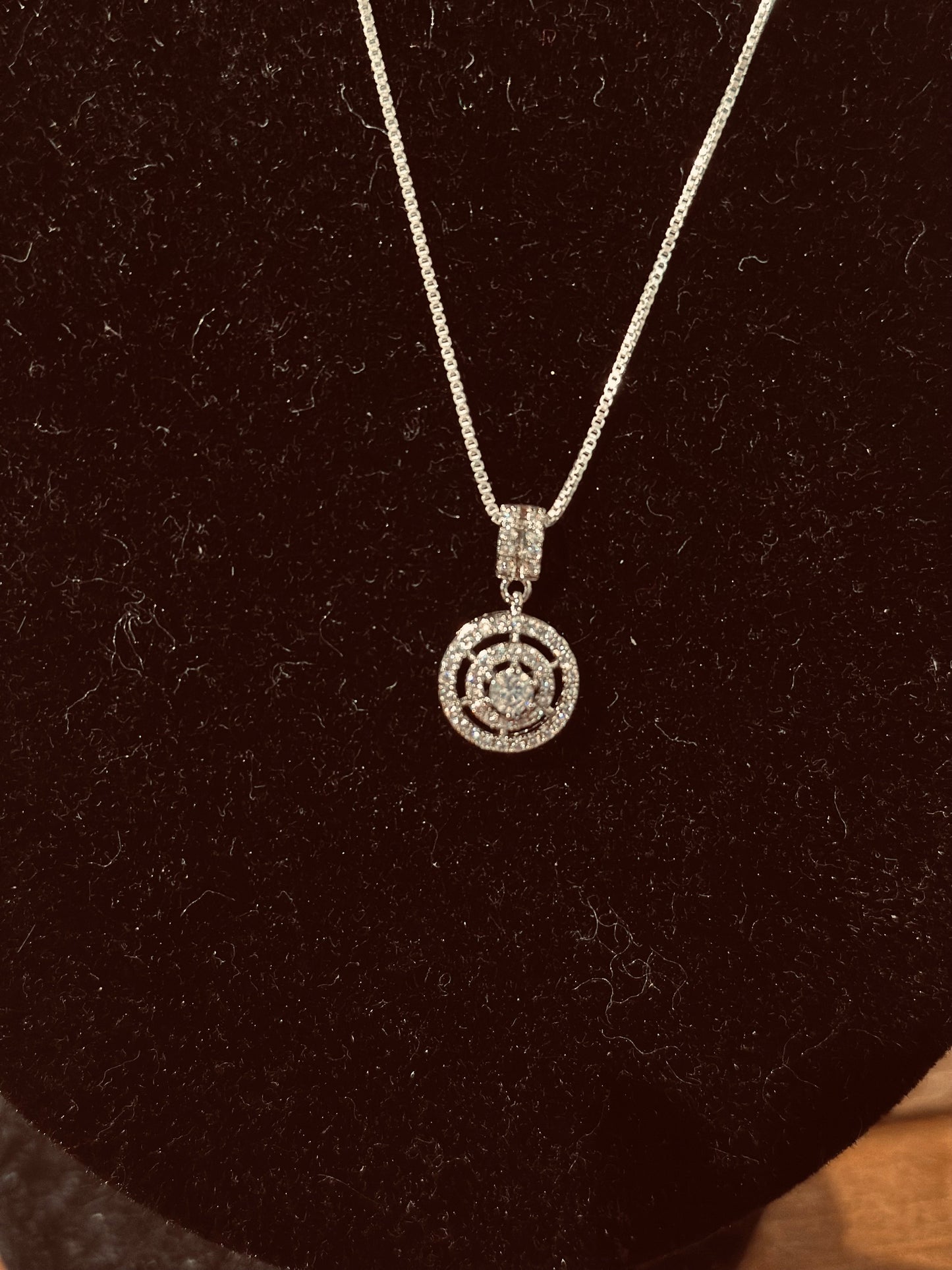 Double Halo Pave 18” Necklace