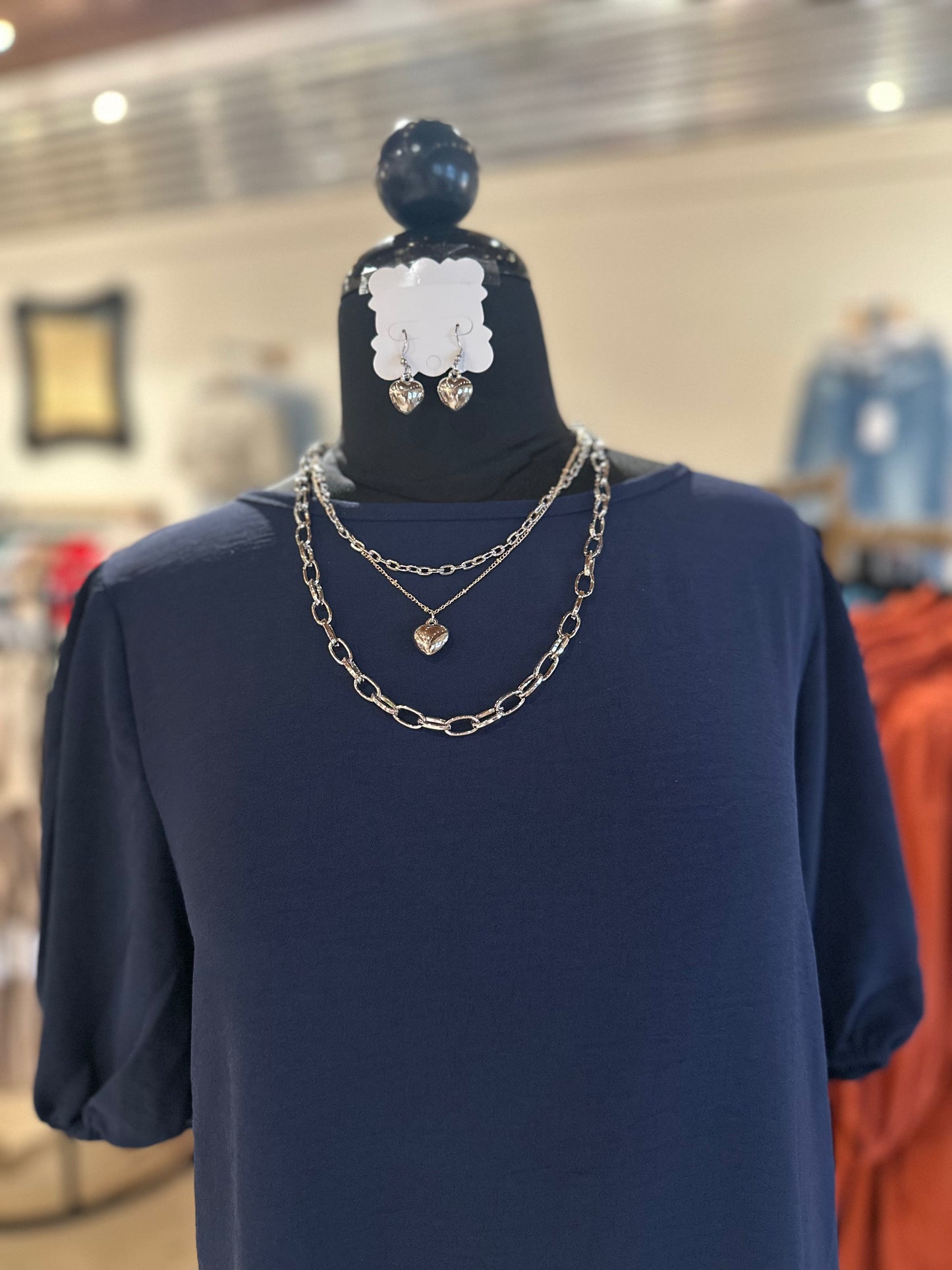 3 Tier Heart Silver Set