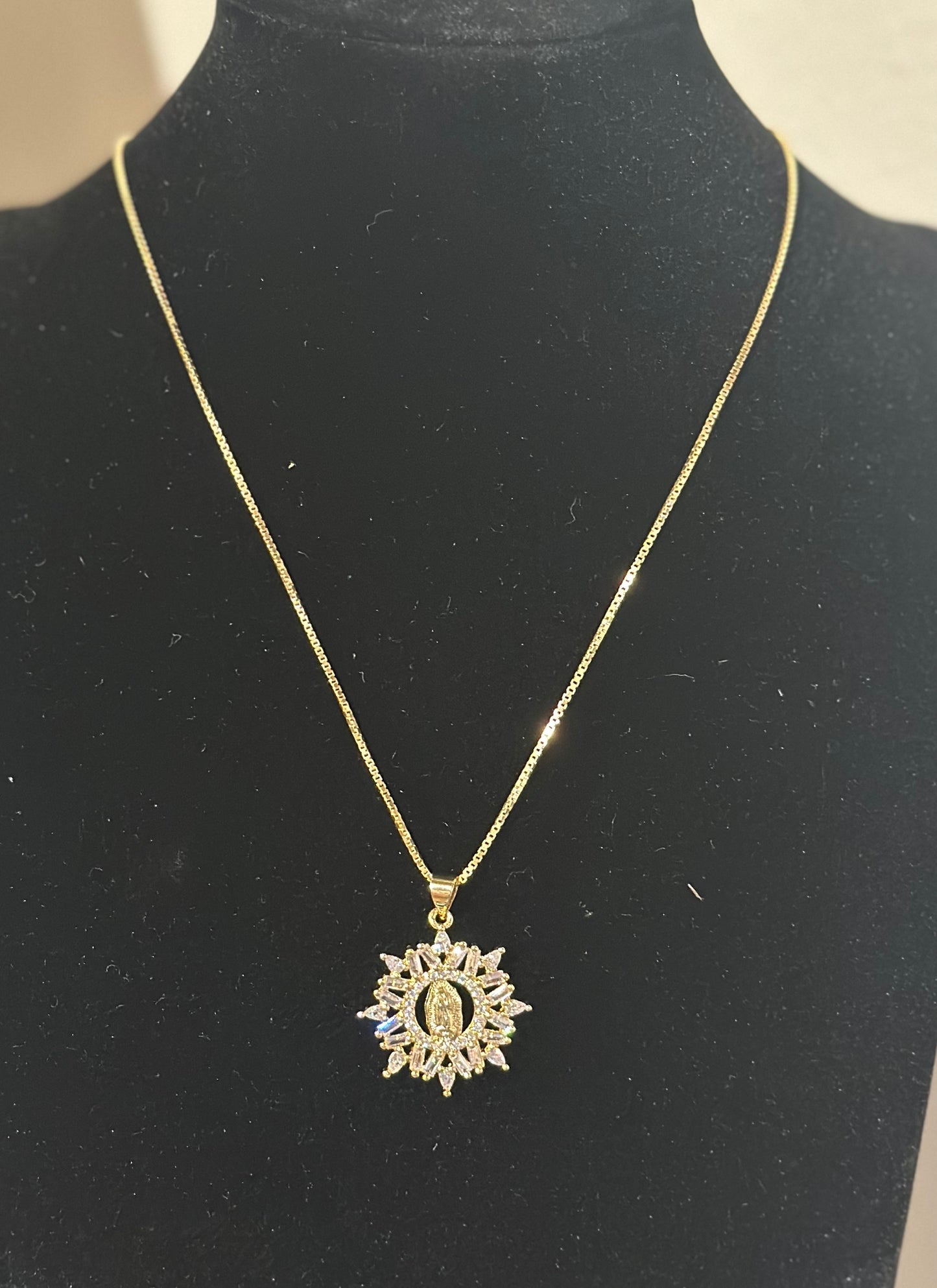 Blessed Mother Crystal Necklace