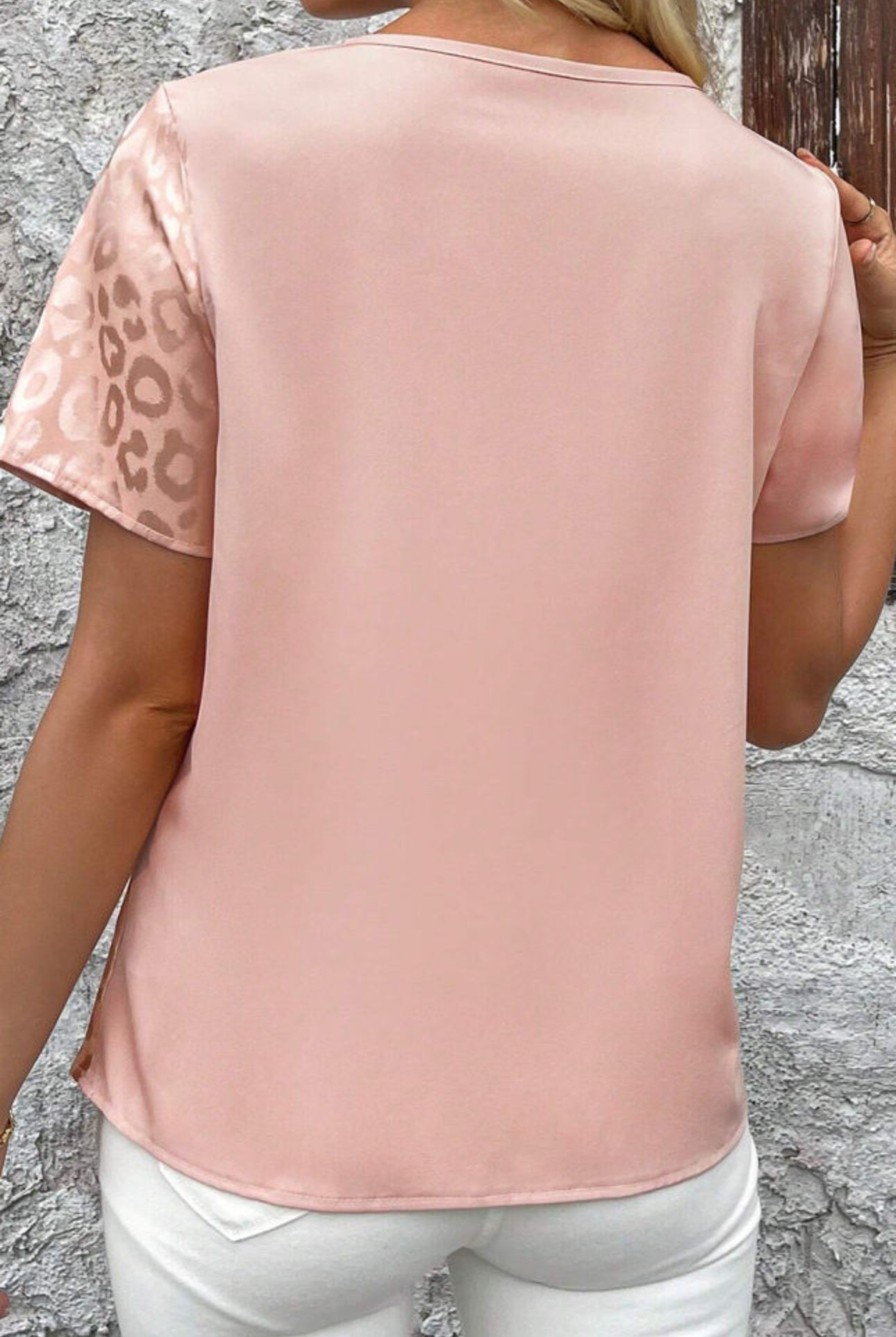 Apricot Leopard Blouse