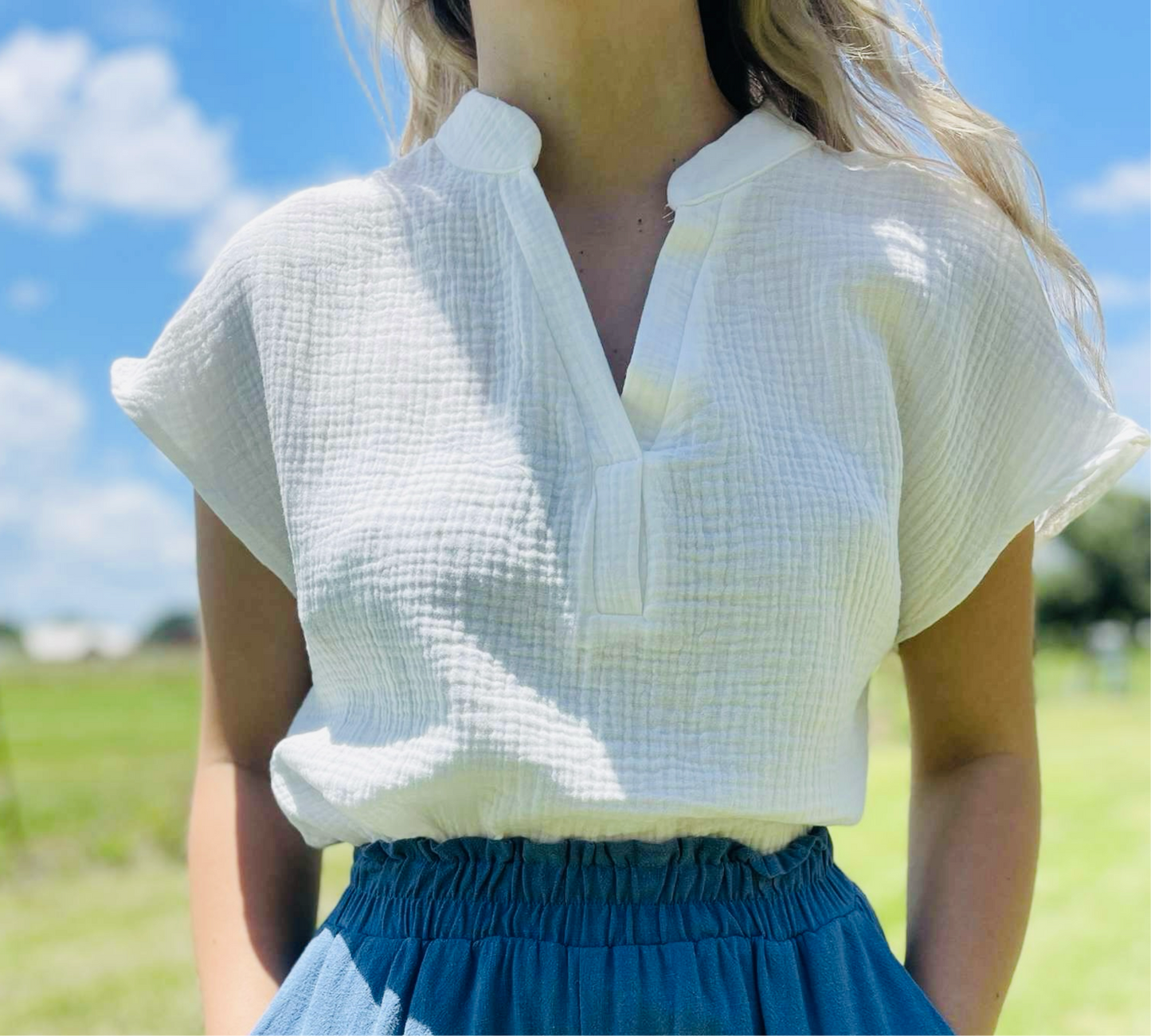 White Elegant Top