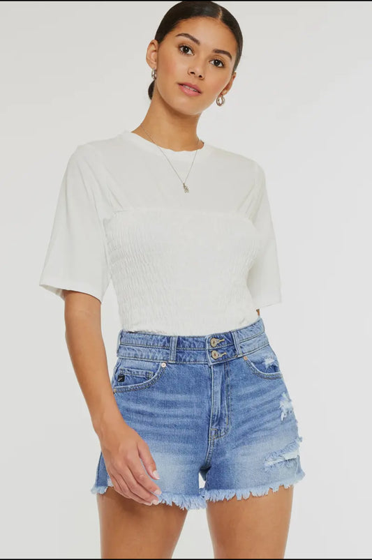 Kan Can High Rise Mom Shorts
