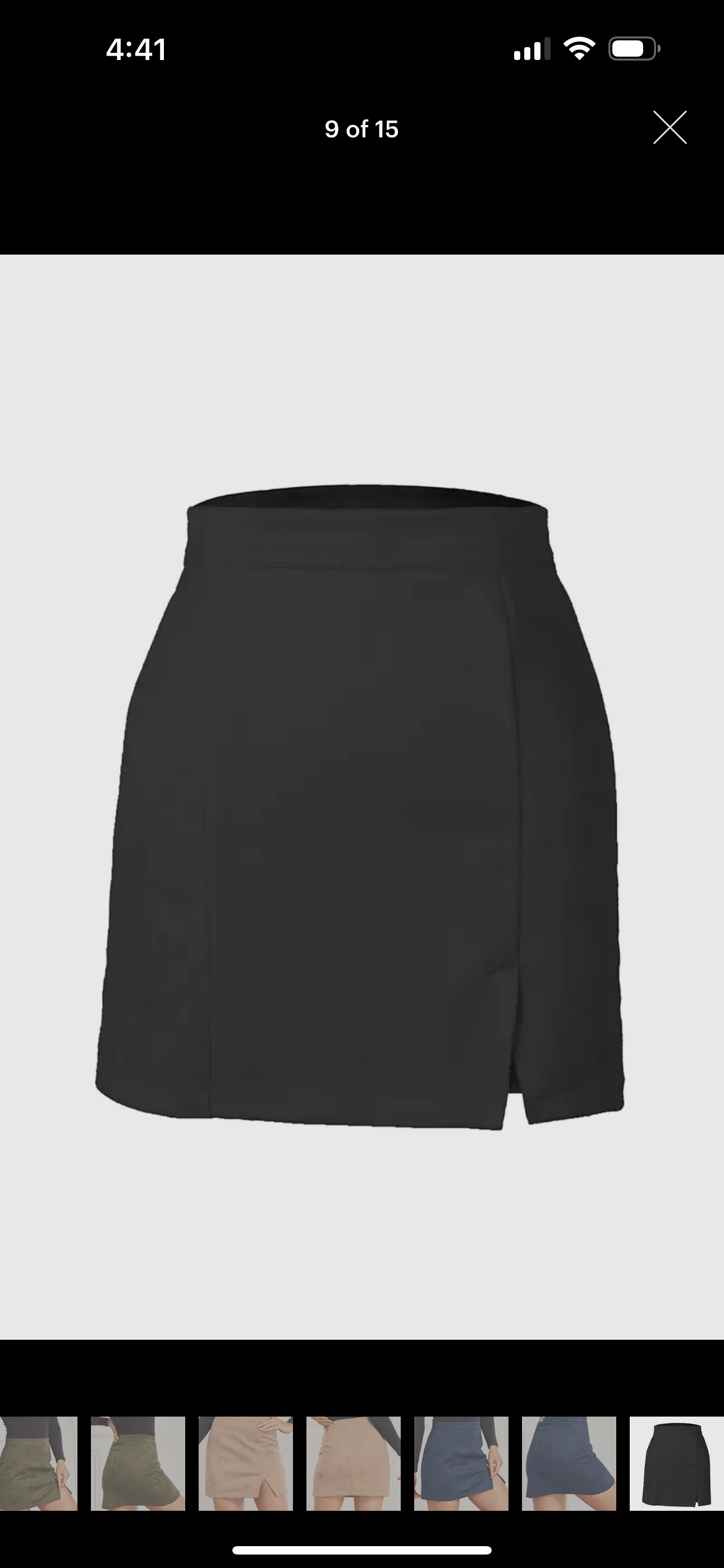 Black Suede Skirt