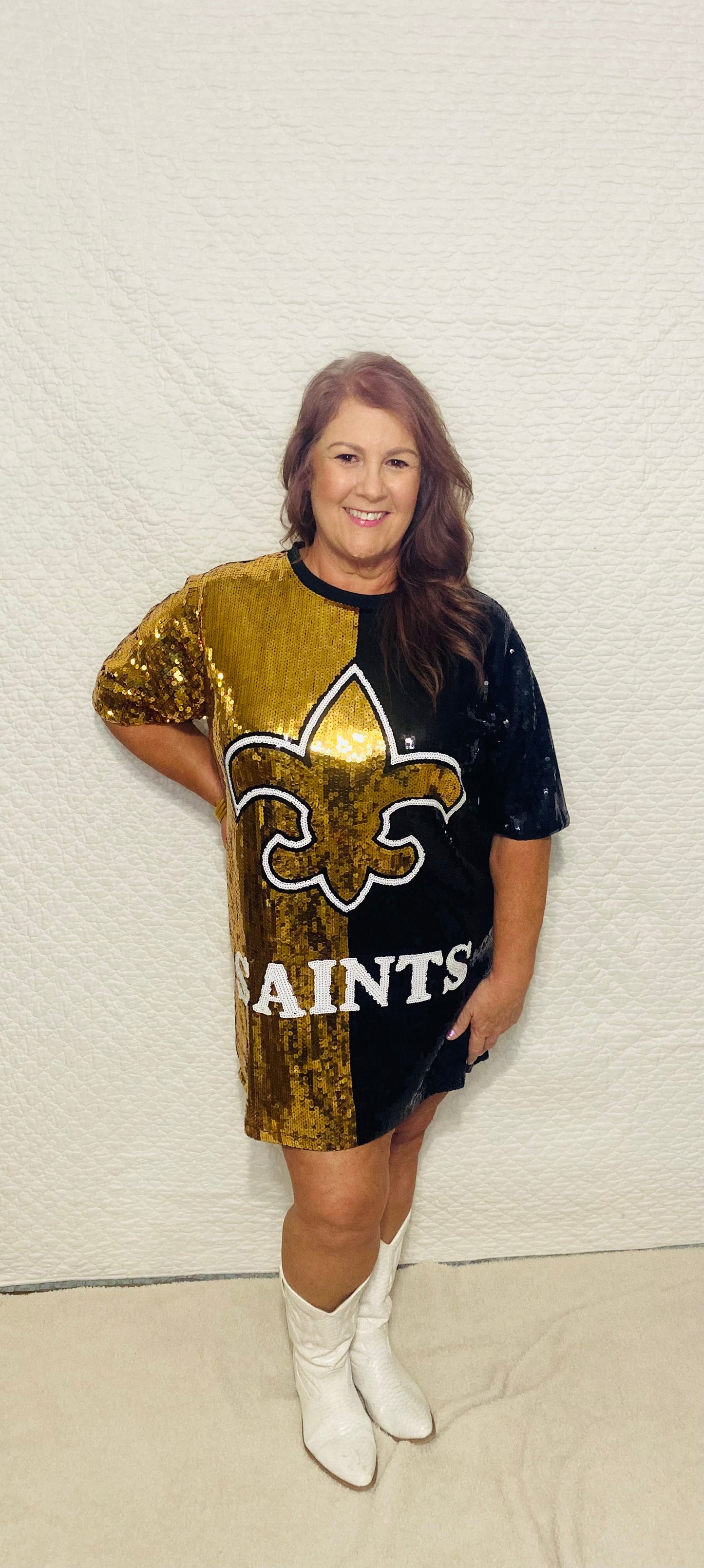 Sequins Split Saints Dress