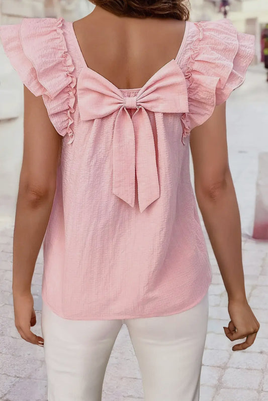 Pink Bow Butterfly Top