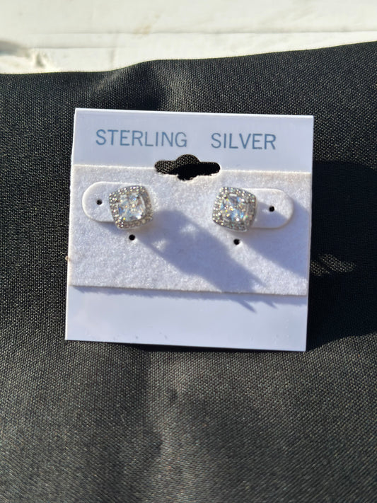 Square Pave Earrings
