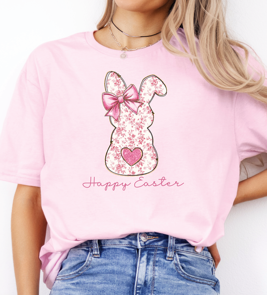 Happy Easter Pink Bunny- Pink