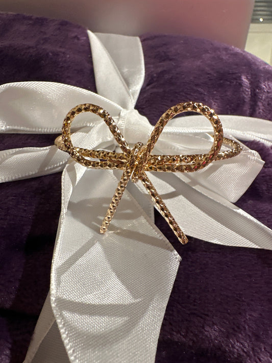 Gold Bow Cuff Bracelet