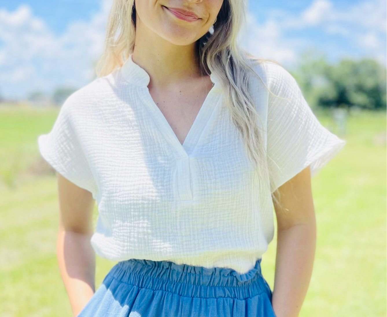 White Elegant Top