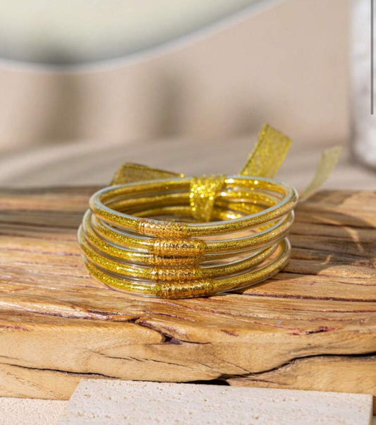 5pc Gold Glitter Bracelets