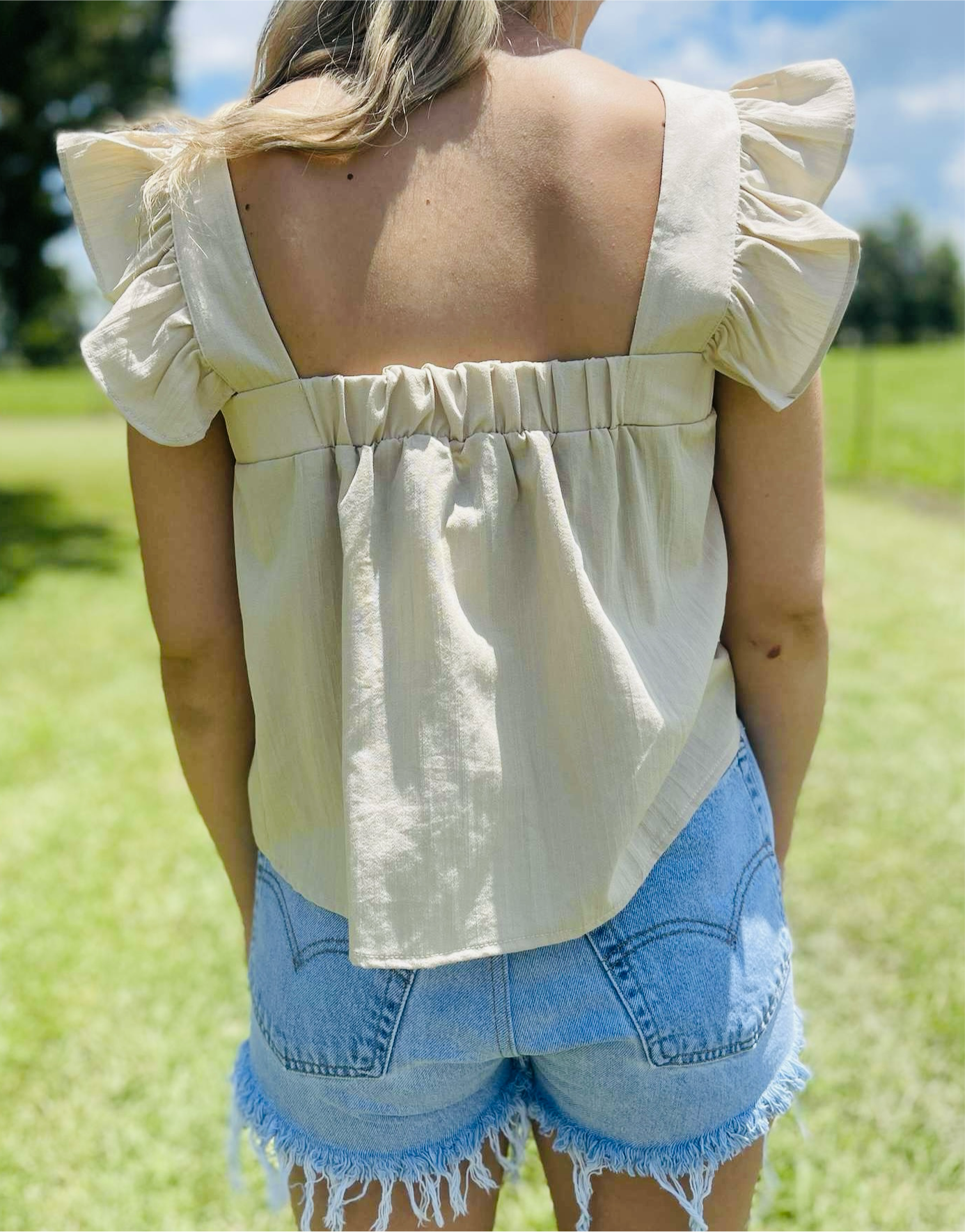 Flutter Sleeve Top