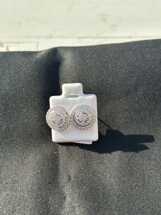 Double Pave Halo Earrings