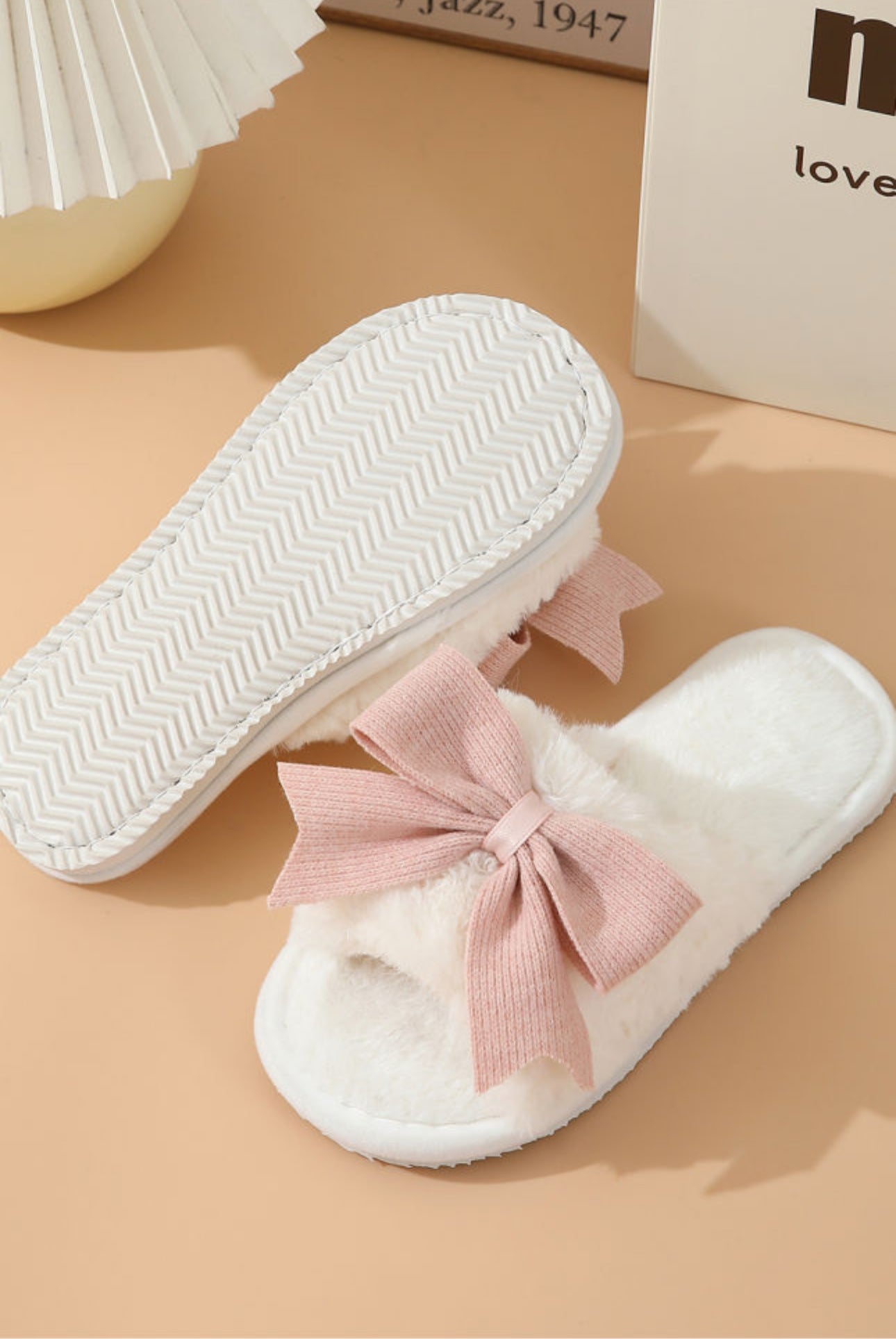 Pink Bow Slippers