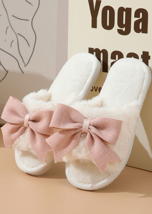 Pink Bow Slippers