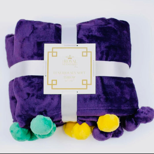Mardi Gras Pom Throw