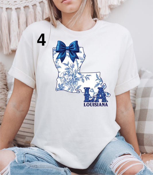 Blue La Floral Tee