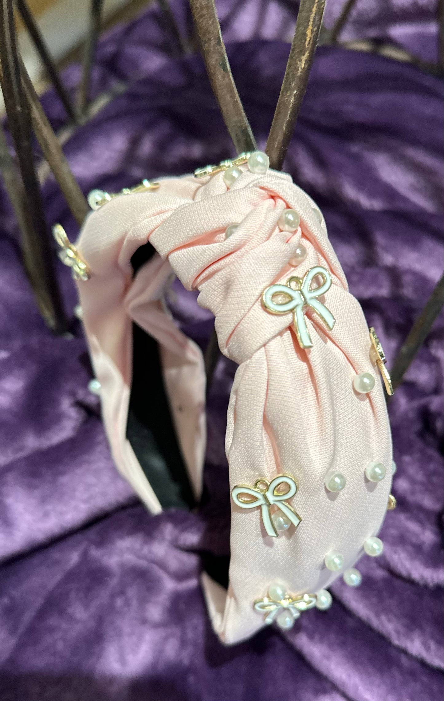 Light Pink Bow Headband