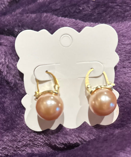 Champagne Pearl Earrings