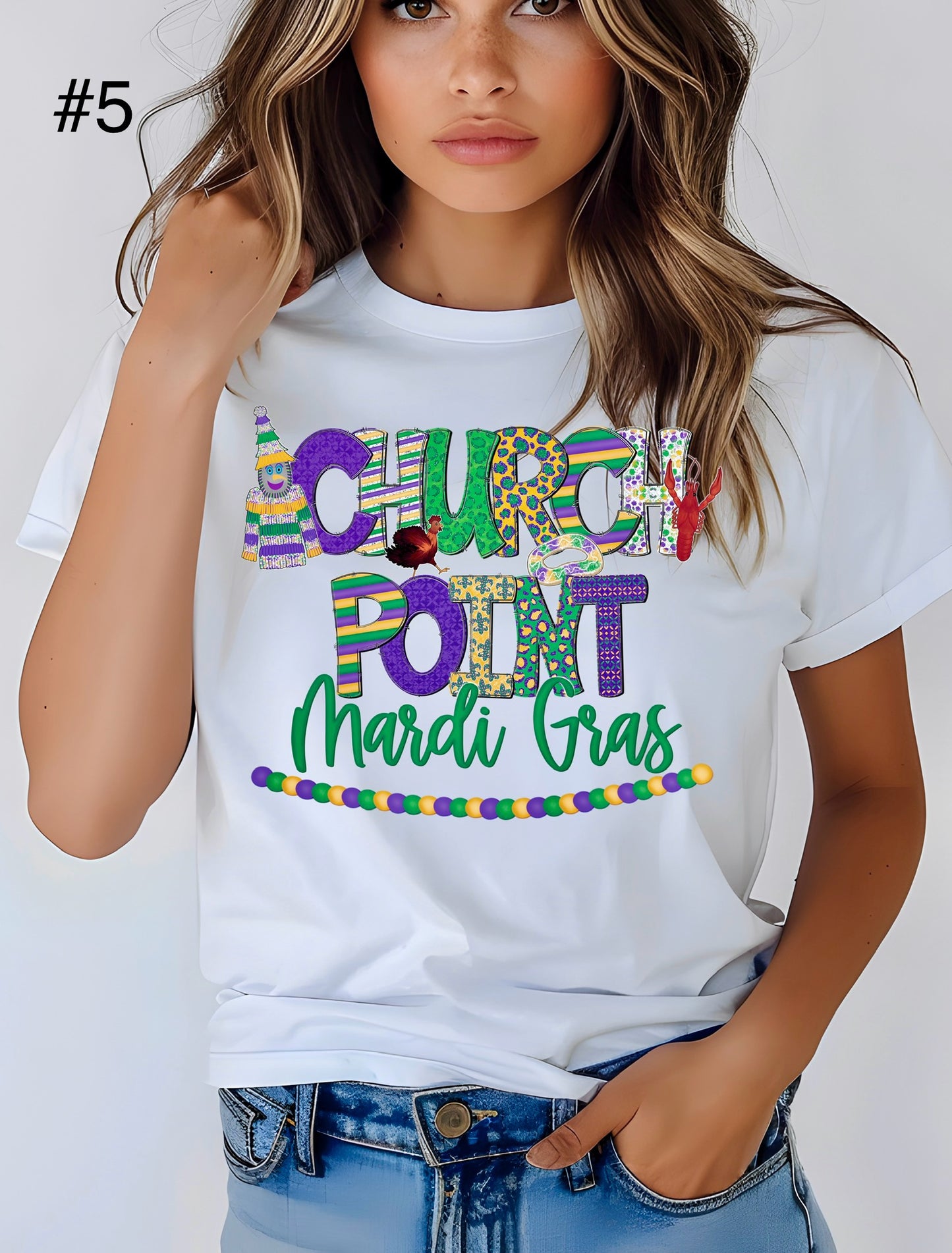 Church Point Mardi Gras White