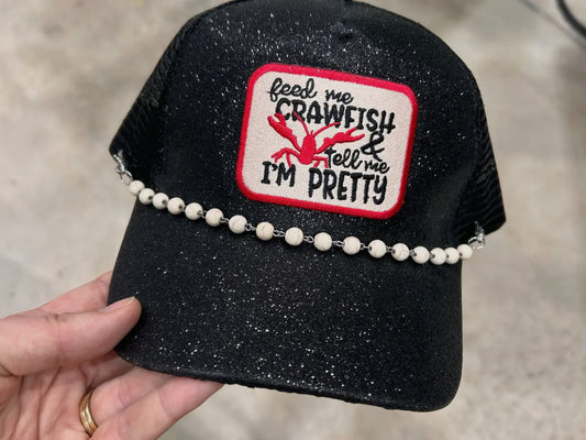 Black Glitter Crawfish Cap
