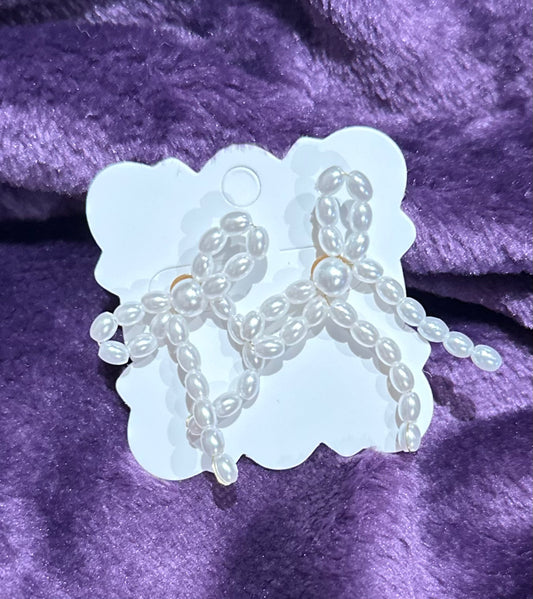 Pearl Bow Earrings