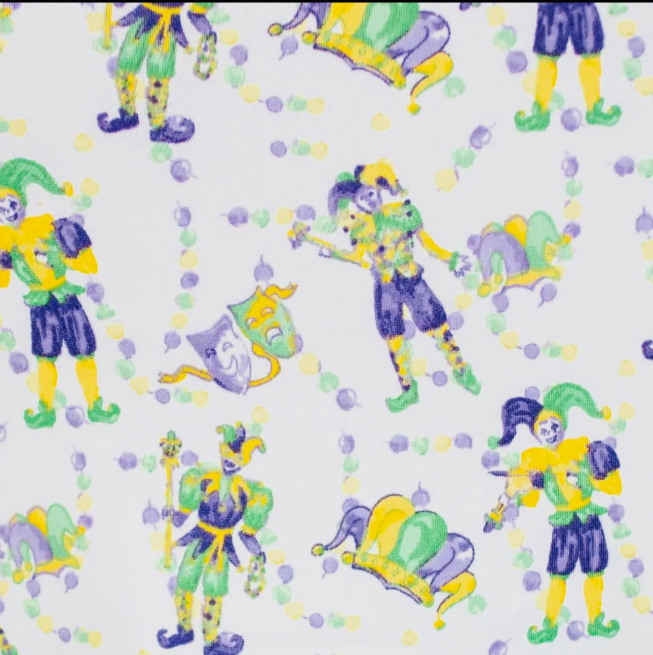 Mardi Gras Jester Short Set