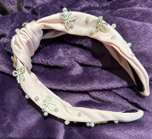 Light Pink Bow Headband