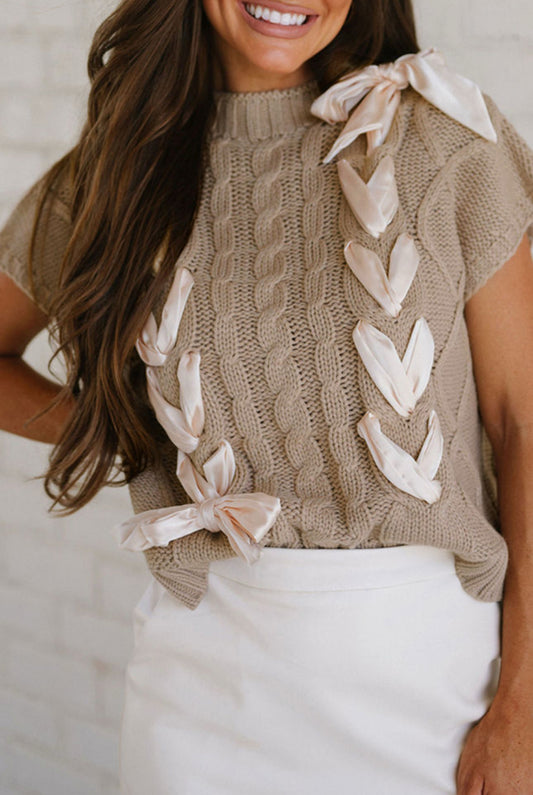 Taupe Bow Knot Sweater