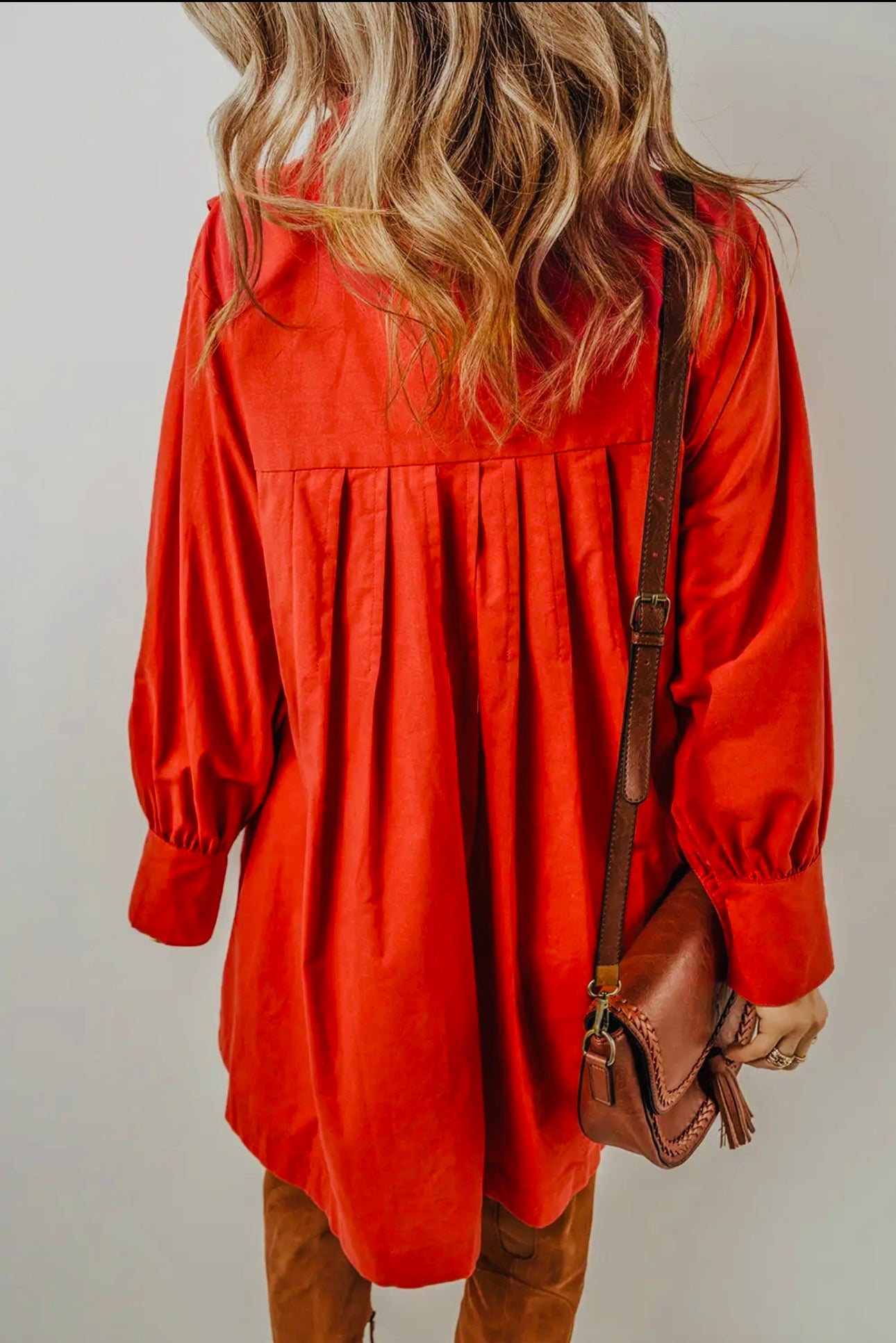 Red Button Up Dress