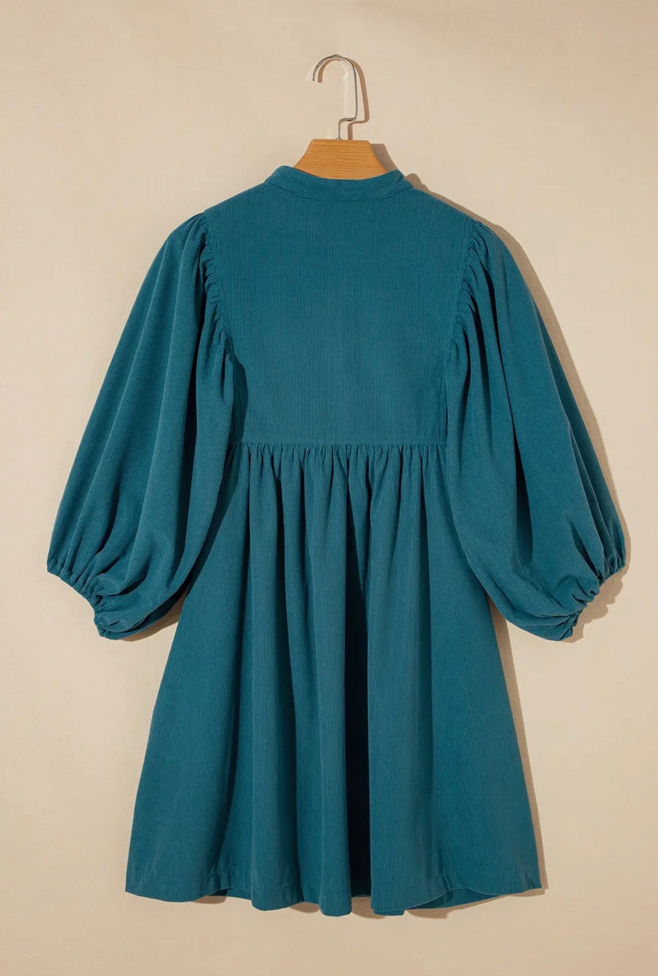 Teal Corduroy Dress