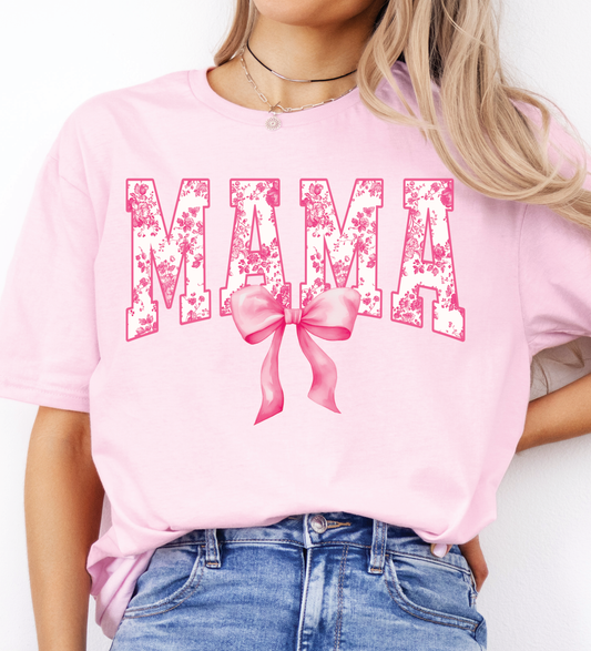 Pink Floral MAMA Tee