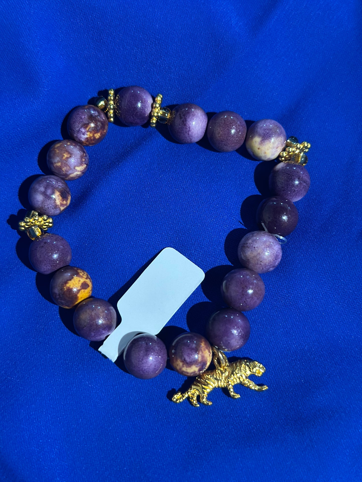 Purple/Gold Tiger Bracelet