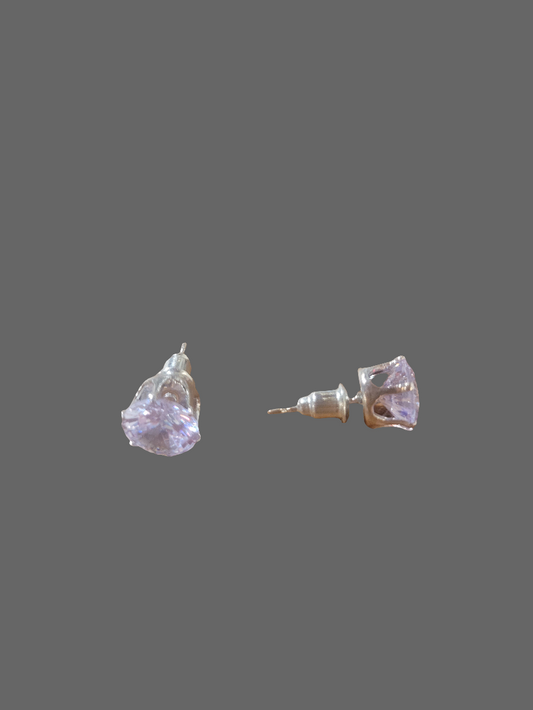 Sparkle silver stud earring
