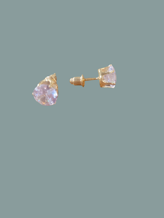 Sparkle gold stud earring