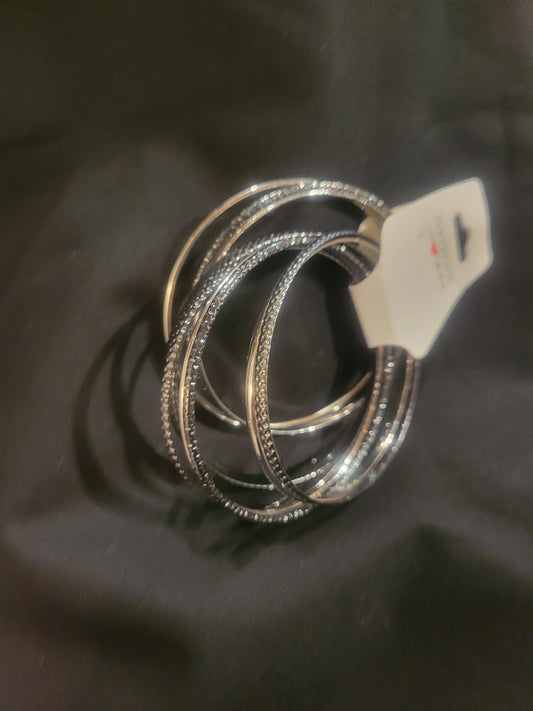 Black/Silver Bangles